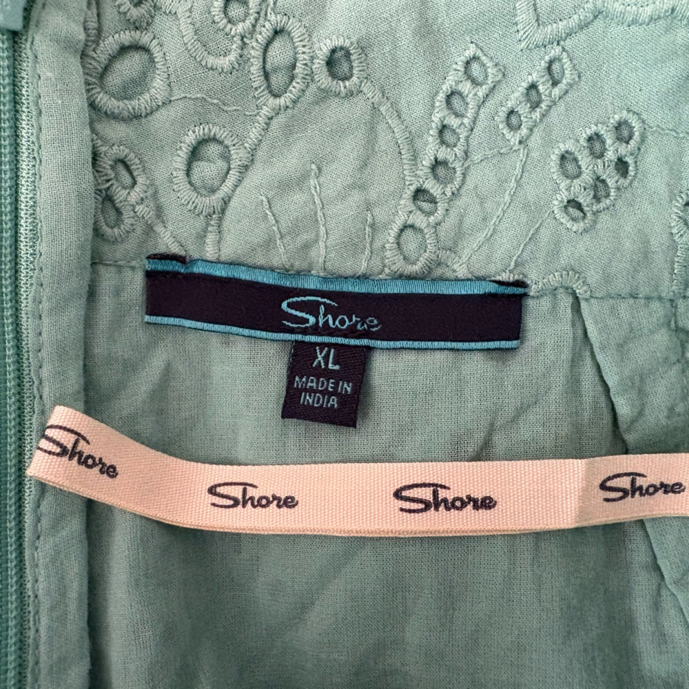 NWOT SHORE BRAND Chic Mint Eyelet High Waist Shorts - Picture 6 of 7